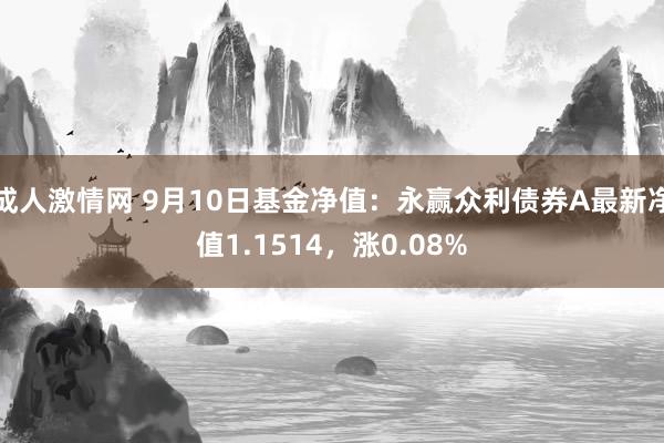 成人激情网 9月10日基金净值：永赢众利债券A最新净值1.1514，涨0.08%