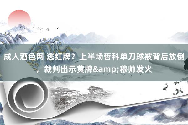 成人酒色网 逃红牌？上半场哲科单刀球被背后放倒，裁判出示黄牌&穆帅发火