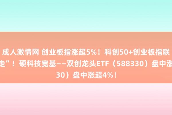 成人激情网 创业板指涨超5%！科创50+创业板指联袂“暴走”！硬科技宽基——双创龙头ETF（588330）盘中涨超4%！