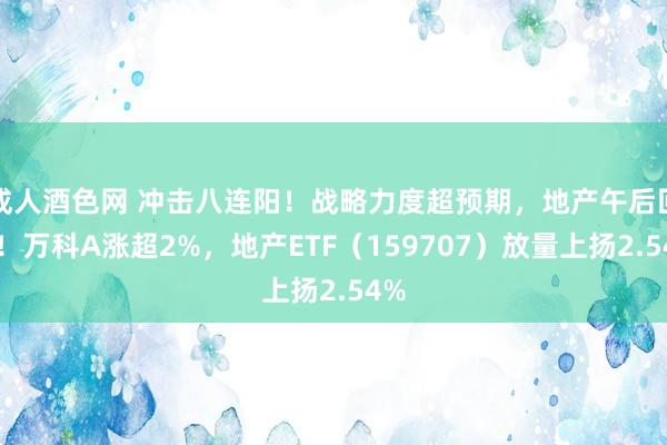 成人酒色网 冲击八连阳！战略力度超预期，地产午后回升！万科A涨超2%，地产ETF（159707）放量上扬2.54%