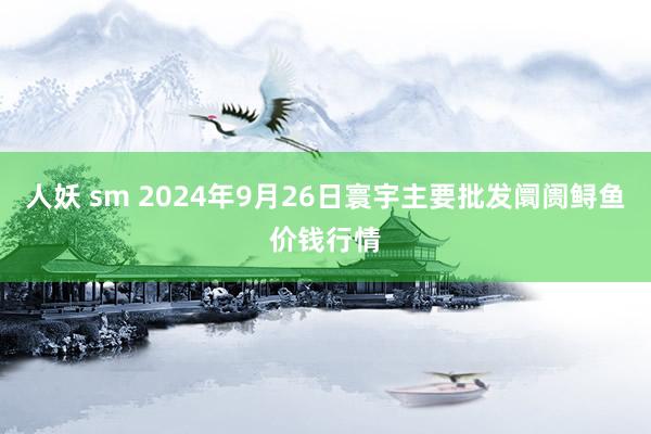 人妖 sm 2024年9月26日寰宇主要批发阛阓鲟鱼价钱行情