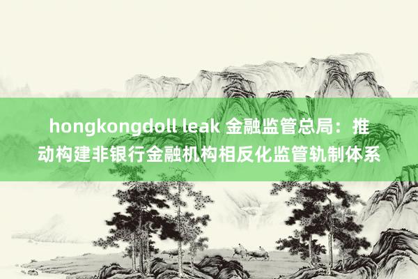 hongkongdoll leak 金融监管总局：推动构建非银行金融机构相反化监管轨制体系