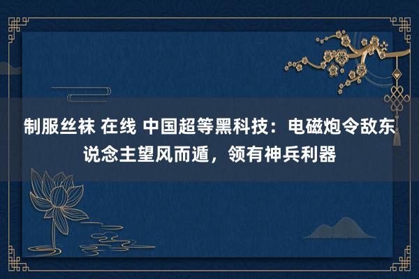 制服丝袜 在线 中国超等黑科技：电磁炮令敌东说念主望风而遁，领有神兵利器