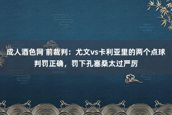 成人酒色网 前裁判：尤文vs卡利亚里的两个点球判罚正确，罚下孔塞桑太过严厉