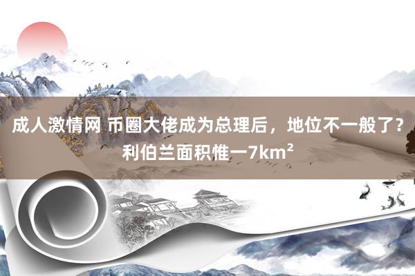 成人激情网 币圈大佬成为总理后，地位不一般了？利伯兰面积惟一7km²