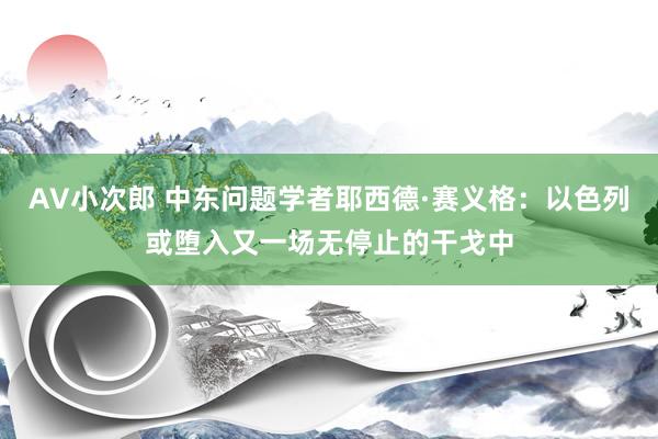 AV小次郎 中东问题学者耶西德·赛义格：以色列或堕入又一场无停止的干戈中