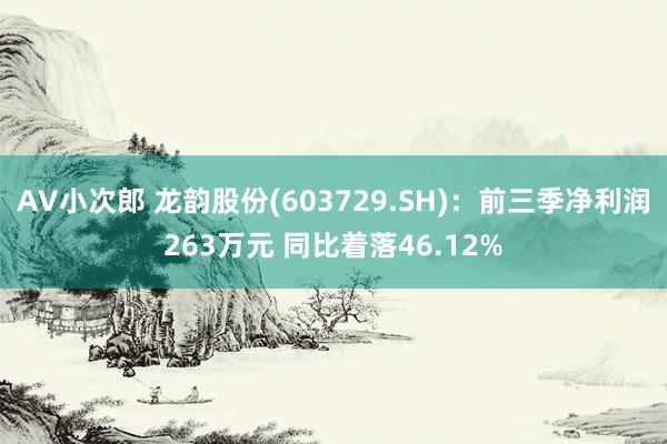 AV小次郎 龙韵股份(603729.SH)：前三季净利润263万元 同比着落46.12%