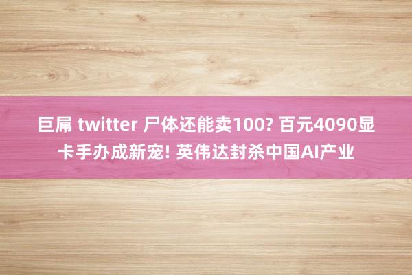 巨屌 twitter 尸体还能卖100? 百元4090显卡手办成新宠! 英伟达封杀中国AI产业