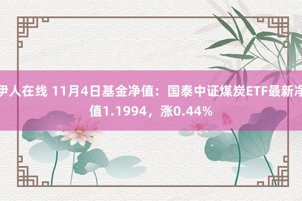 伊人在线 11月4日基金净值：国泰中证煤炭ETF最新净值1.1994，涨0.44%