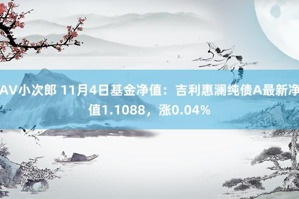 AV小次郎 11月4日基金净值：吉利惠澜纯债A最新净值1.1088，涨0.04%