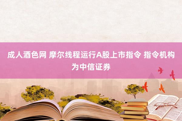 成人酒色网 摩尔线程运行A股上市指令 指令机构为中信证券