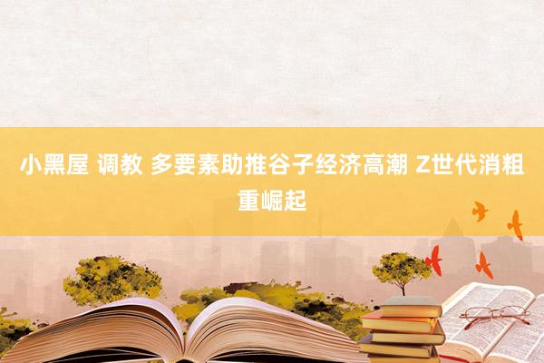 小黑屋 调教 多要素助推谷子经济高潮 Z世代消粗重崛起