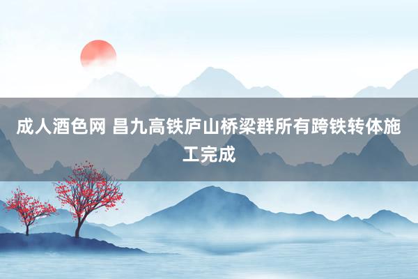 成人酒色网 昌九高铁庐山桥梁群所有跨铁转体施工完成