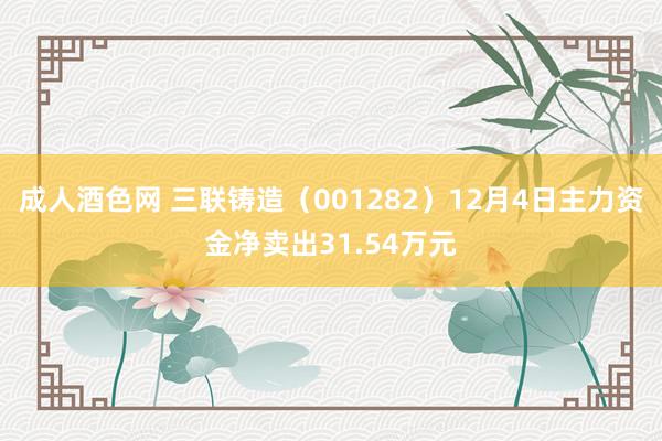 成人酒色网 三联铸造（001282）12月4日主力资金净卖出31.54万元