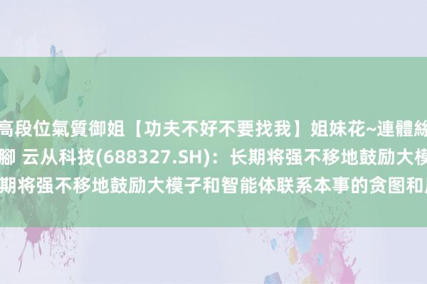 高段位氣質御姐【功夫不好不要找我】姐妹花~連體絲襪~大奶晃動~絲襪騷腳 云从科技(688327.SH)：长期将强不移地鼓励大模子和智能体联系本事的贪图和居品拓荒