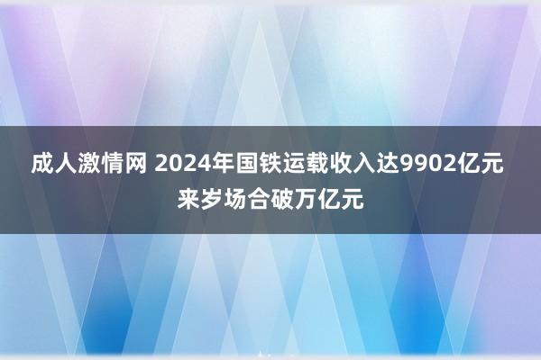 成人激情网 2024年国铁运载收入达9902亿元 来岁场合破万亿元