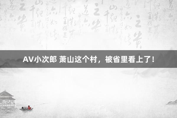 AV小次郎 萧山这个村，被省里看上了！