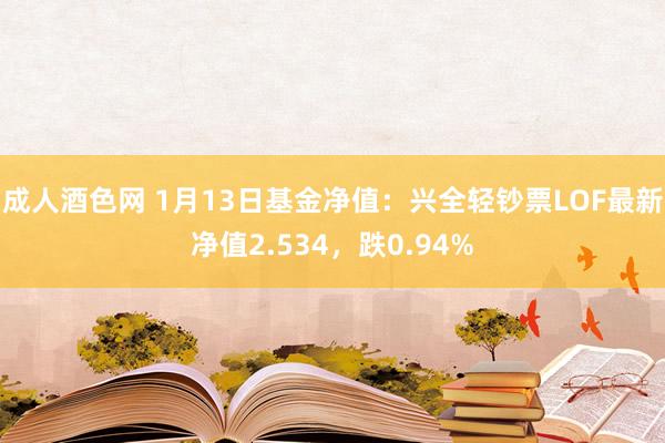 成人酒色网 1月13日基金净值：兴全轻钞票LOF最新净值2.534，跌0.94%